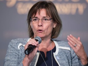 Deputy Prime Minister of Sweden Isabella Lovin speaks during the Our Ocean Conference in Washington, DC, September 16, 2016. (JIM WATSON/AFP/Getty Images)