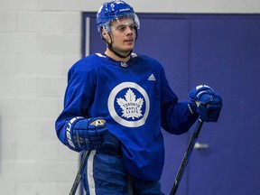 Auston Matthews after a Toronto Maple Leafs practice at the MasterCard Centre in on Dec. 18, 2017
