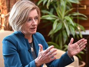 Alberta Premier Rachel Notley for a year-end interview in her office at the Legislature in Edmonton, Dec. 18, 2017.