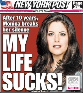 For Monica Lewinsky, the years after the scandal were not easy. NEW YORK POST