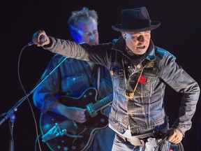 Gord Downie performs his solo project “Secret Path” at the Rebecca Cohn Auditorium, in Halifax on Tuesday, Nov. 29, 2016. Downie, the poetic lead singer of the Tragically Hip whose determined fight with brain cancer inspired a nation, has died. He was 53.