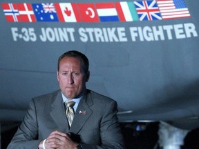 Peter MacKay, Minister of National Defence takes part in a press conference to the military and media announcing Canada will be acquiring the Lockheed Martin Joint Strike Fighter F-35 Lighting II Friday July 16, 2010 in Ottawa. The government of Canada will buy 65 of these Joint Strike fighters and they are expected to be delivered in 2016. (ANDRE FORGET / QMI AGENCY)