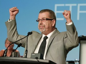 The President of the ETFO, Sam Hammond, speaks speaks at the ETFO 2015 Annual Meeting in Toronto, Ont. on Monday August 17, 2015. Craig Robertson/Toronto Sun/Postmedia Network