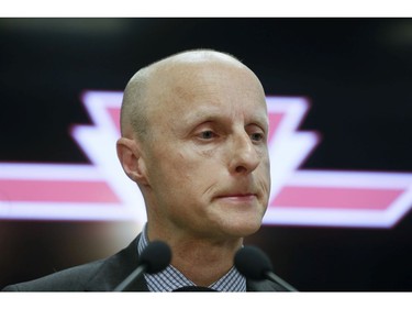 Toronto Transit Commission Chief Andy Byford comments on the video and the investigation of his employees assaulting a man after an event at the Air Canada Centre on Wednesday April 1, 2015. Stan Behal/Toronto Sun/QMI Agency