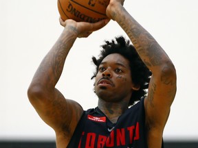 Lucas Nogueira during Raptors training camp in Toronto, Ont. on Thursday October 12, 2017. Dave Abel/Toronto Sun/Postmedia Network