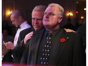Former mayor Rob Ford and brother Doug. (Toronto Sun files)