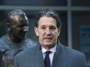 Brendan Shanahan speaks to the media on Dec. 27, 2017 (ERNEST DOROSZUK/POSTMEDIA)