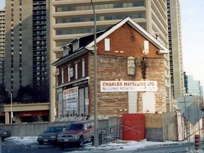 As progress overtook the busy Yonge St. and Sheppard Ave. intersection, it was time to redevelop the northwest corner and to do so, the old Dempsey building had to go. But a new life and location was in the building’s future. Charles Matthews Ltd., Building Movers, owned and operated by brothers Charles and Roger Matthews and located in Thornhill, Ont., was awarded a contract to move the historic 2½-storey brick, 380 tonne Dempsey Bros. store from the intersection, to a new and present site 2km. away to the new Dempsey Park on Beecroft Rd. The Matthews brothers’ company had been in the building and heavy machinery moving business since its founding in 1910 by the boys’ grandfather. Over the ensuing years the company had been instrumental in relocating a varied selection of buildings including several “orphaned” historic structures to a safe haven in Toronto’s Black Creek Pioneer Village. My wife and I were fortunate to have met Roger (d. 2011) and Charlie (d. 2016) who shared many fascinating and “moving” stories with us.