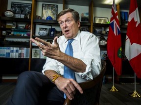 Toronto Mayor John Tory during a year-end interview at his office at City Hall in Toronto, Ont. on Wednesday December 20, 2017.