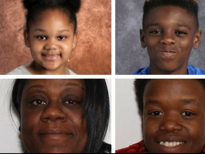 Cops say the quadruple murder in Troy, NY of Shanta Myers, bottom left; her children, Shanise, top left, and Jeremiah, and her lover, Brandi Mells, was targeted.