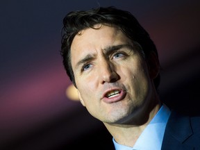 Prime Minister Justin Trudeau holds a press conference in Guangzhou, China on Thursday, Dec. 7, 2017.