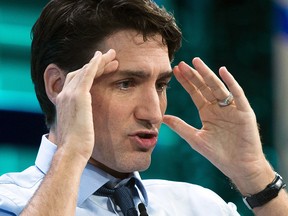 Prime Minister Justin Trudeau participates in Fortune Global Forum Armchair Discussion "Global Leadership: The View from Canada" in Guangzhou, China on Thursday, Dec. 7, 2017.