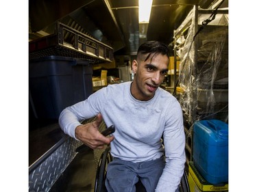 Aleem Syed, owner of Toronto food truck called - The Holy Grill - poses for a photo in his truck in Toronto, Ont. on Friday December 1, 2017.