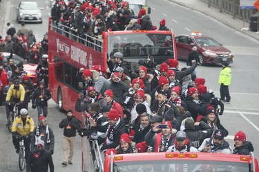 2017 MLS Championship parade on the downtown streets of Toronto. The Toronto FC team is greeted by thousands at Nathan Phillip's Square on Monday December 11, 2017. Veronica Henri/Toronto Sun/Postmedia Network