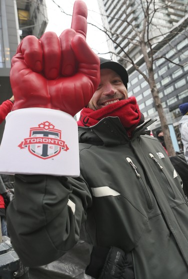 2017 MLS Championship parade on the downtown streets of Toronto. The Toronto FC team is greeted by thousands at Nathan Phillip's Square on Monday December 11, 2017. Veronica Henri/Toronto Sun/Postmedia Network