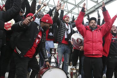 2017 MLS Championship parade on the downtown streets of Toronto. The Toronto FC team is greeted by thousands at Nathan Phillip's Square on Monday December 11, 2017. Veronica Henri/Toronto Sun/Postmedia Network