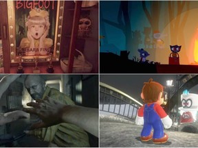 Clockwise from upper left: "What Remains of Edith Finch" (Annapurna Interactive); "Night in the Woods" (Finji); "Mario Odyssey" (Nintendo); "Resident Evil VII" (Capcom).
The Washington Post, The Washington Post