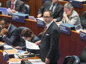 Coun . Denzil Minnan-Wong during a council meeting in City Hall in Toronto, Ont. on Thursday, Dec. 11, 2014. (Ernest Doroszuk/Toronto Sun)