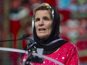 Ontario Premier Kathleen Wynne delivers remarks at the Reviving the Islamic Spirit convention at the Metro Toronto Convention Centre in Toronto, Ont. on Friday, Dec. 22, 2017.