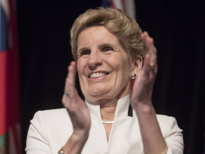 Ontario Premier Kathleen Wynne attends attends the Confederation of Tomorrow 2.0 Conference in Toronto on Tuesday, Dec. 12, 2017.
