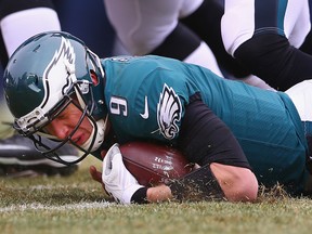 Quarterback Nick Foles is the Philadelphia Eagles' Achilles heel. (GETTY IMAGES)