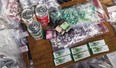 Marijuana products, including edibles and oils, which were confiscated by Toronto Police in 2016 were displayed  at a press conference. (THE CANADIAN PRESS)