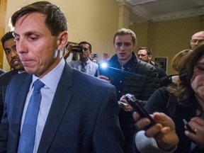 Patrick Brown leaves Queen's Park on Wednesday night after addressing sexual misconduct allegations against him.