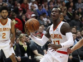 Atlanta Hawks guard Dennis Schroder will matchup with Raptors all-star Kyle Lowry on Wednesday night. (AP PHOTO)