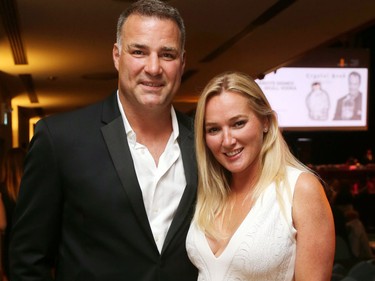 Eric and Kina Lindros in London on Aug. 16, 2017 (MIKE HENSEN/POSTMEDIA)