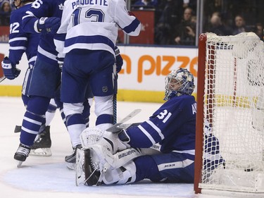 Frederik Anderson lets in a goal