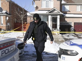 A woman, 32, and her mom, 60, who were found dead a home on Starhill Cr. in Brampton are among three murders Peel Regional Police were investigating on Saturday, Jan. 13, 2018.