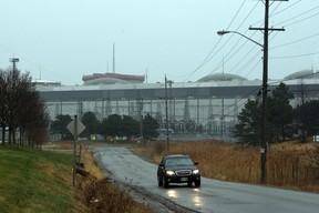 The Pickering Nuclear station and surrounding security signs posted along fences.(Veronica Henri/Toronto Sun)