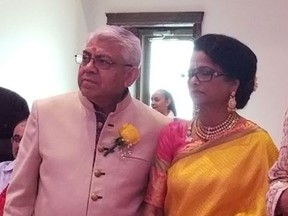 Prem and Jan Singh at their daughter's wedding. (Supplied)