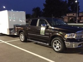 This truck used to pull a mobile soup kitchen was stolen in Hamilton.