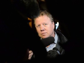 Rick Dykstra, then-president of the Ontario PC Party, arrives for a meeting to pick an interim leader to lead them into the June provincial election at Queen's Park in Toronto on Friday, Jan. 26, 2018. THE CANADIAN PRESS/Nathan Denette