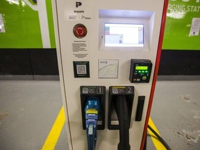 Electric Vehicle Chargers Ontario (EVCO), at the parking lot under the MaRS Centre in Toronto, Ont. on Thursday January 18, 2018.