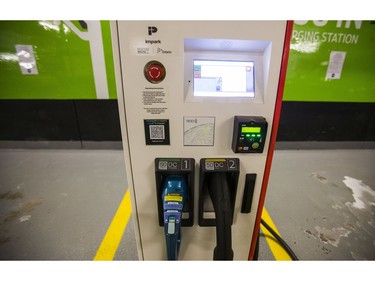 Electric Vehicle Chargers Ontario (EVCO), at the parking lot under the MaRS Centre in Toronto, Ont. on Thursday January 18, 2018.