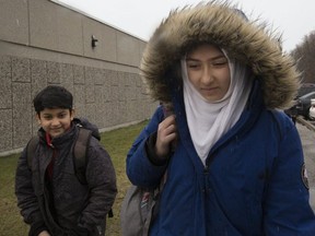 Khawlah Noman, 11, and her brother Mohammad Zakarijja were walking to Pauline Johnson Public School in Scarborough when a man sliced her hijab with a pair of scissors on Friday, Jan. 12, 2018.