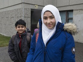 Khawlah Noman, 11, claimed she was walking to Pauline Johnson Public School in Scarborough when a man sliced her hijab with a pair of scissors.