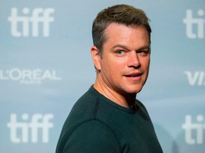 Matt Damon poses during a photo call for 'Downsizing' at the Toronto International Film Festival on Sept. 10, 2017.