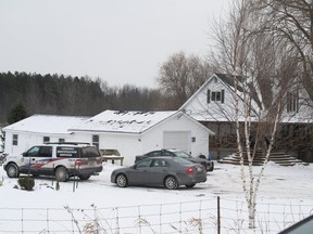 Investigators look for clues at the rear of accused serial killer Bruce McArthur's 20-acre property north of Madoc on Friday January 19, 2018.