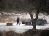 Investigators look for clues at the rear of accused serial killer Bruce McArthur’s 20-acre property north of Madoc. Sources told the Toronto Sun police are planning to bring in a backhoe and other heavy equipment in their search for victims.on Friday January 19, 2018.