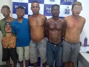 Bahia Police arrested these men and boys in the violent ritualistic cannibal killing of a Brazilian couple.