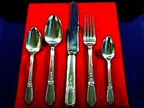 A $10,000 antique silverware set stolen from a home in Forest Hill.