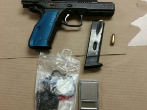 A gun seized in a shooting on Jan. 13, 2018 that led to a boy, 16, being charged with attempted murder.