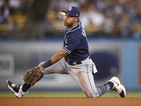 The Toronto Blue Jays acquired Yangervis Solarte from the Padres on on Saturday for prospects Edward Olivares and Jared Carkuff. (AP)