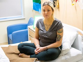 Delilah Saunders is pictured in her room in Toronto General Hospital, Tuesday, Dec. 19, 2017. THE CANADIAN PRESS/Chris Young