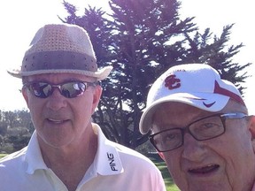 Alan Thicke, left, with father Dr. Brian Thicke. (SUPPLIED PHOTO)