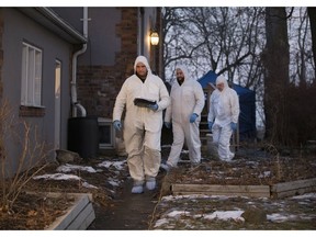 Toronto Police Forensic officers search a home at 53 Mallory Cr. where accused serial killer Bruce McArthur allegedly stored landscaping equipment Saturday January 20, 2018.