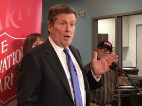 Mayor John Tory responds to Toronto Police Association ad that criticizes police brass over modernization plan. (ANTONELLA ARTUSO/TORONTO SUN)